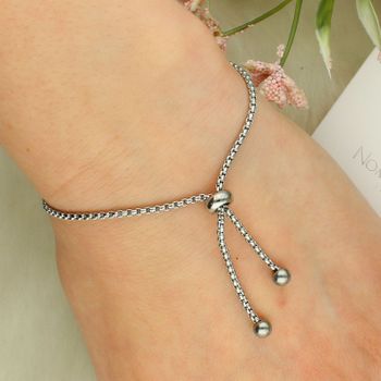 Bransoletka Milleluci z gwiazdką i sercem z cyrkonii – Regulowana stalowa biżuteria damskadf (1).jpg